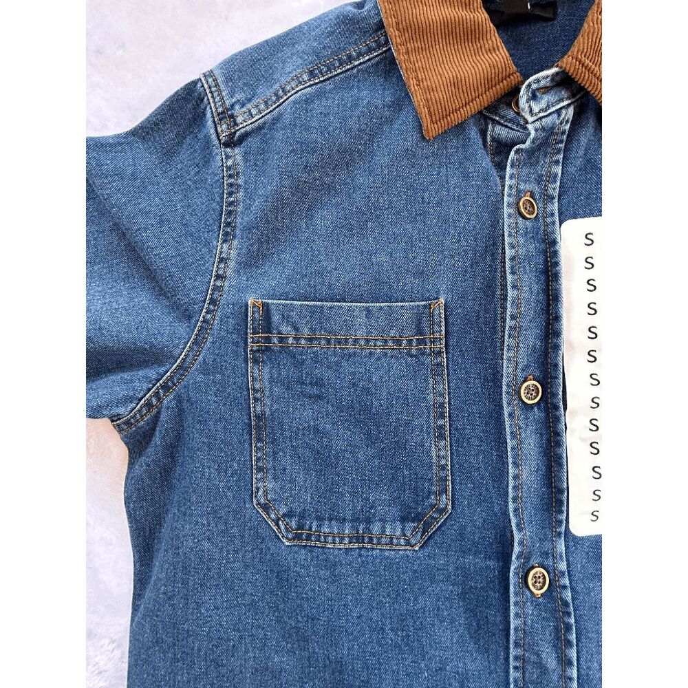 Men's Frye Western Jean Barn Shacket, Corduroy Collar, Button Up, Size S, NWT - Picture 6 of 8